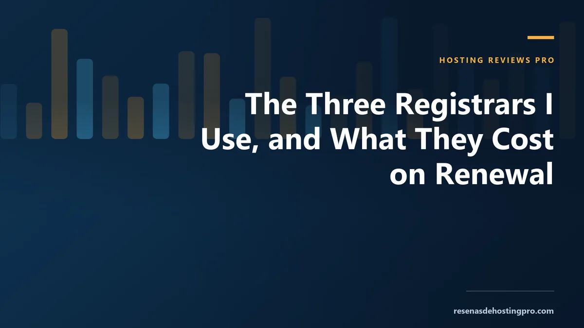 The Three Registrars I Use, and Where the Renewal Price Hides