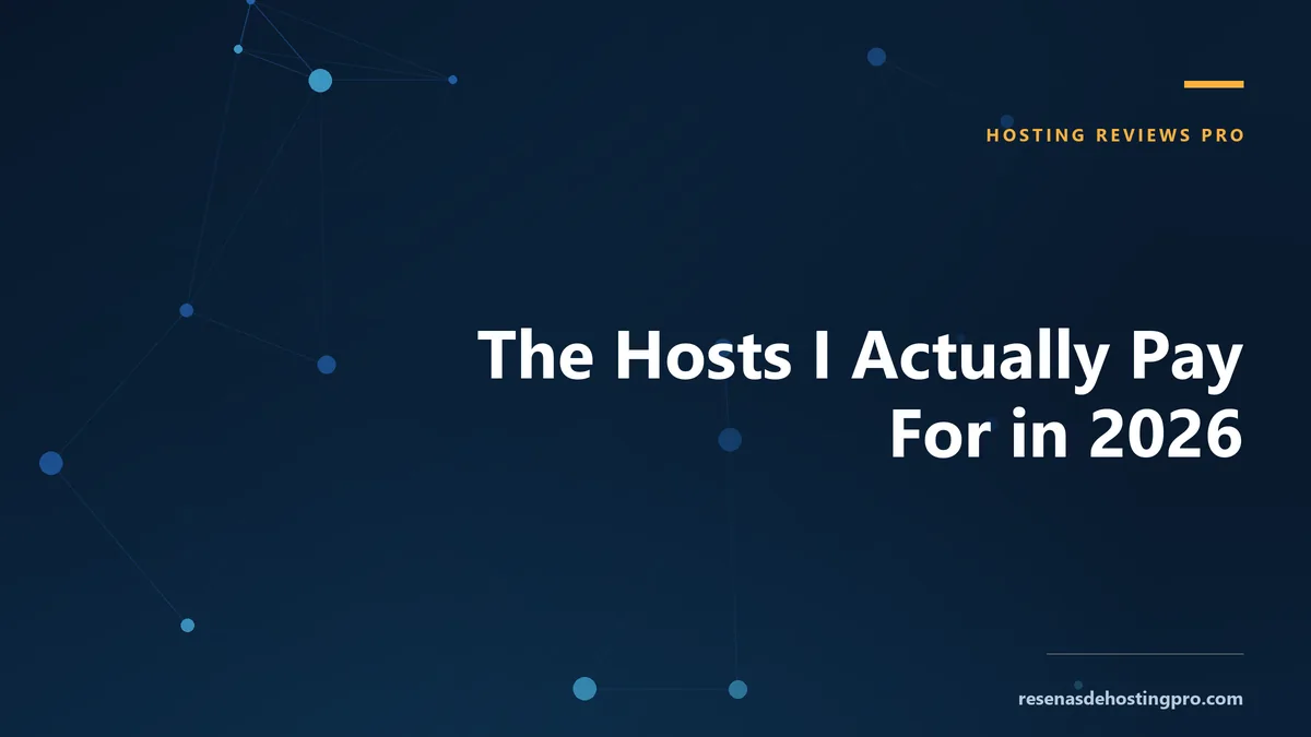 The Hosts I Actually Pay For in 2026